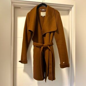 Soia & Kyo Brown straight fit double-face wool coat size XS